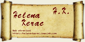 Helena Kerac vizit kartica
